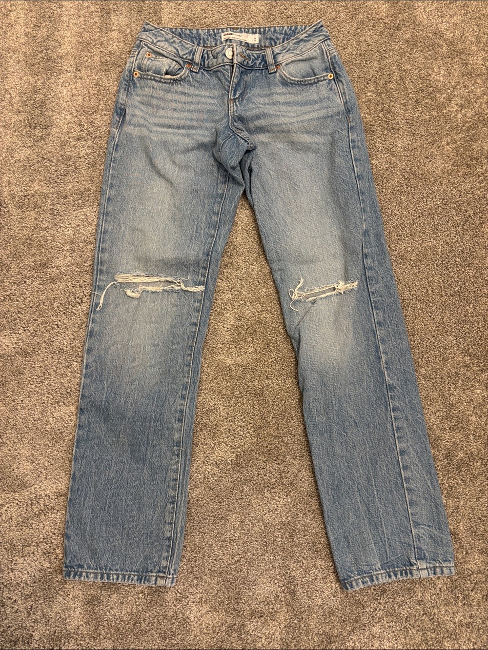 GARAGE Low Rise Straight Leg Jeans - Picture 3 of 4